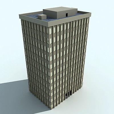 Brown Detailed Building 55 3D model_2