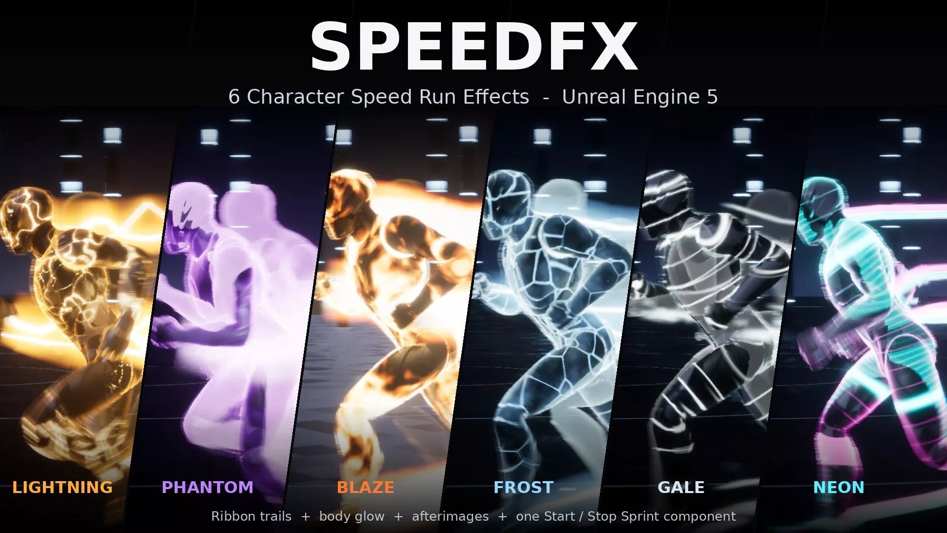 SpeedFX - Character Speed Run Effects VFX Low-poly 3D model