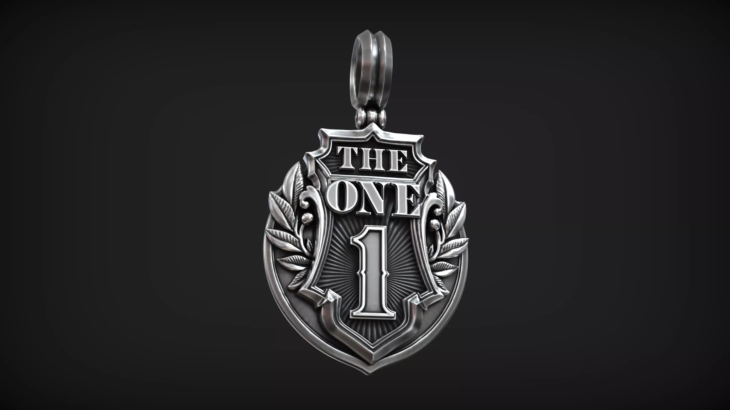 The One Percent Outlaw Biker Shield Dollar Pendant 3D print model