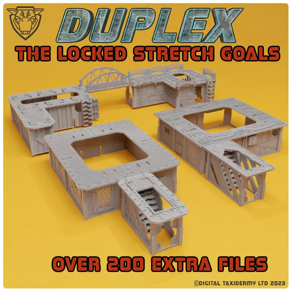 Click Lock City Duplex Missing Plans Sci Fi Terrain STL Pack 3D print model