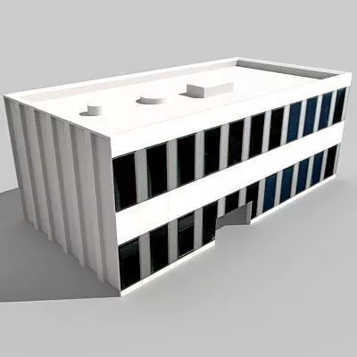 School Classic Building 119 Low-poly 3D model_0