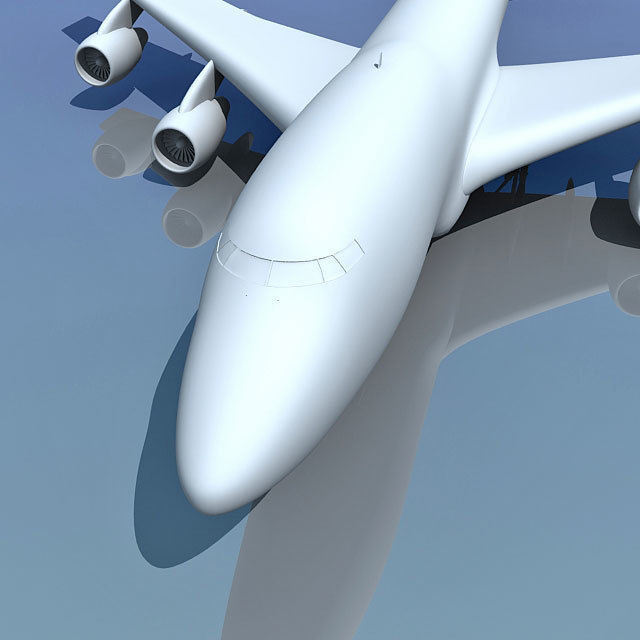 Detailed Model of Boeing 747 3D model_4
