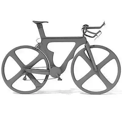Detailed not textured Bike UT 5 3D model
