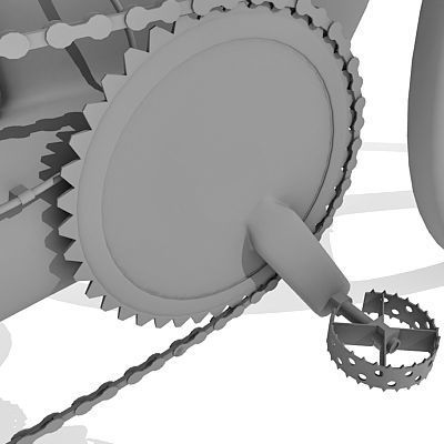 Detailed not textured Bike UT 5 3D model_8