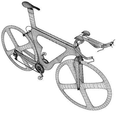 Detailed not textured Bike UT 5 3D model_10