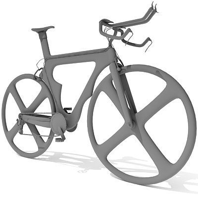 Detailed not textured Bike UT 5 3D model_2