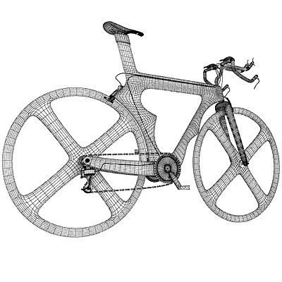 Detailed not textured Bike UT 5 3D model_11