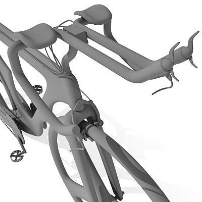 Detailed not textured Bike UT 5 3D model_5