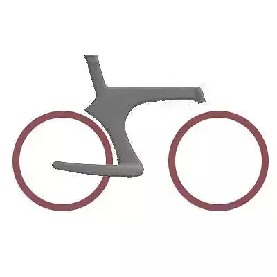 Detailed Bike Frame 3 3D model