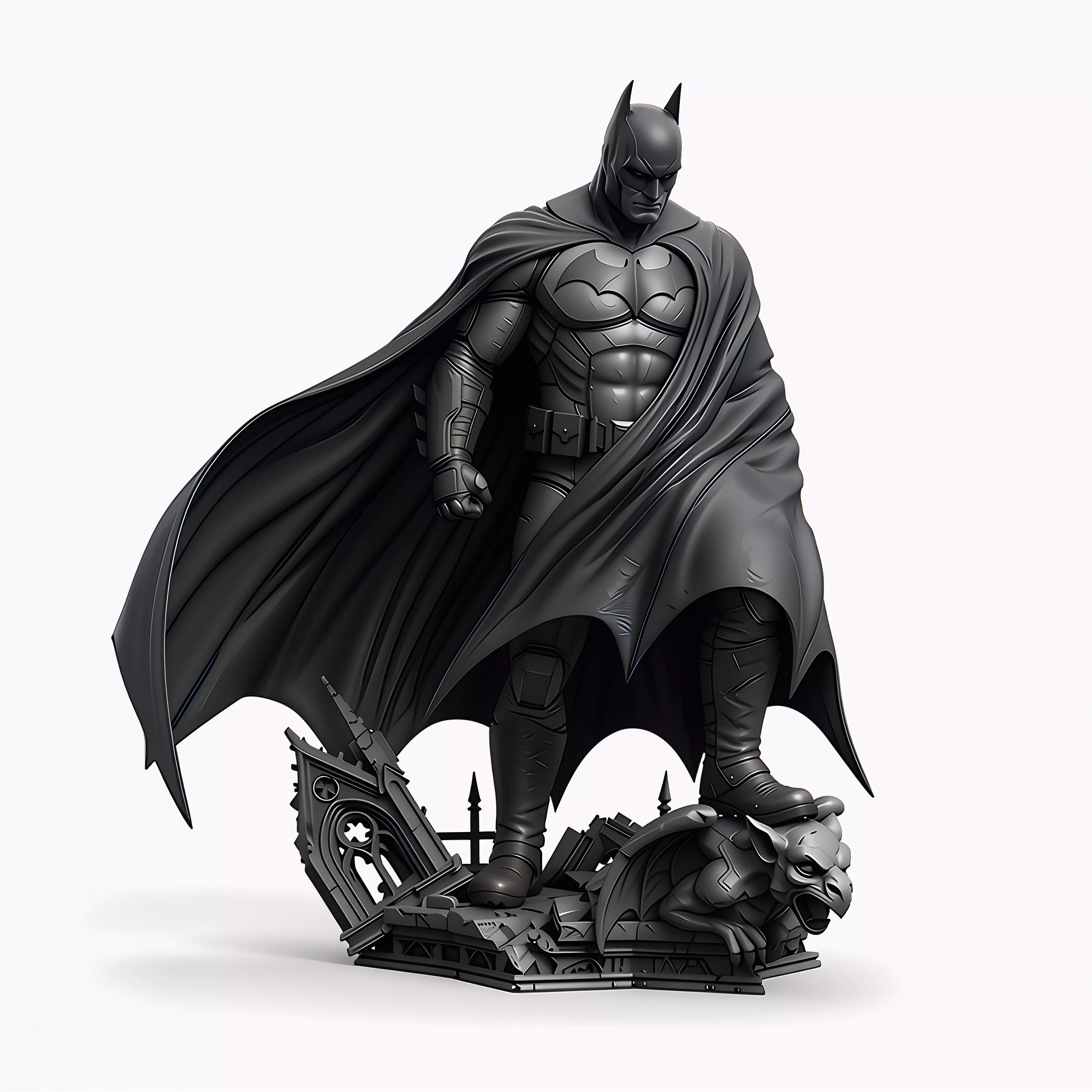 Batman Armored Cape Figure Resin 3D Print 3D print model