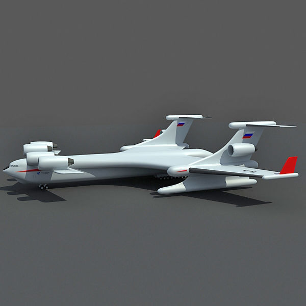 Set of 2 Planes - Antonov and Be-2500 3D model_6