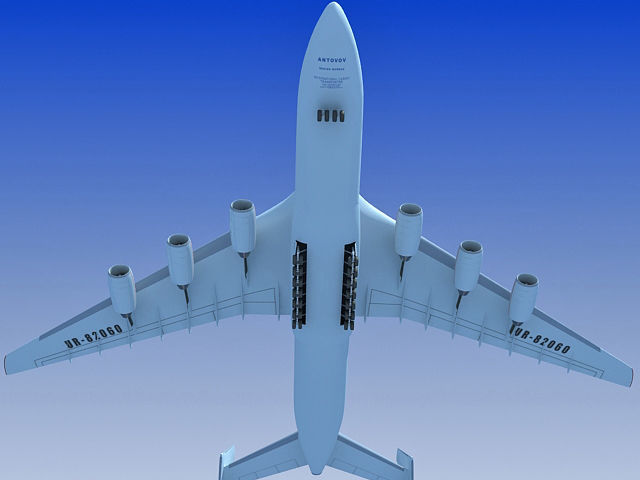 Set of 2 Planes - Antonov and Be-2500 3D model_15