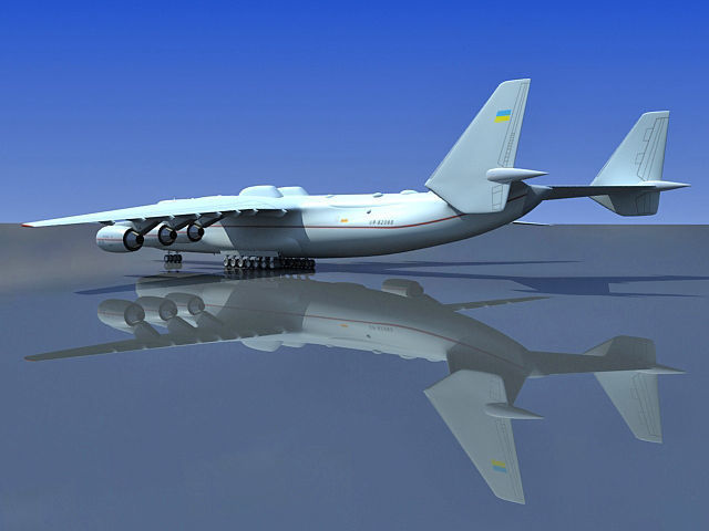 Set of 2 Planes - Antonov and Be-2500 3D model_11