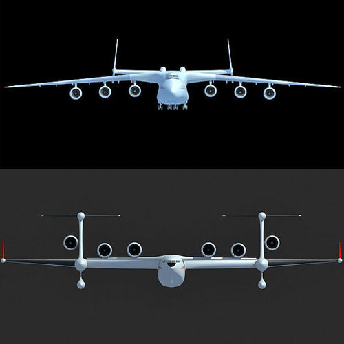 Set of 2 Planes - Antonov and Be-2500 3D model