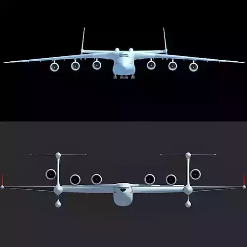 Set of 2 Planes - Antonov and Be-2500 3D model