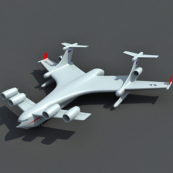 Set of 2 Planes - Antonov and Be-2500 3D model_2