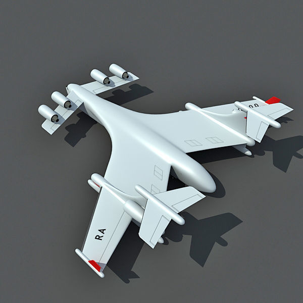 Set of 2 Planes - Antonov and Be-2500 3D model_4