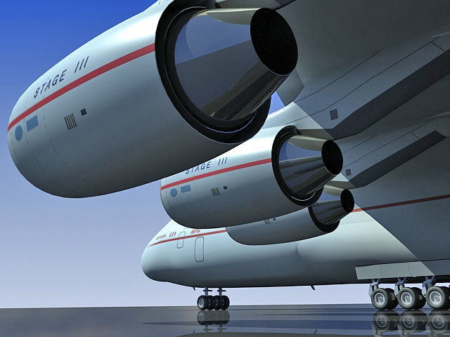 Set of 2 Planes - Antonov and Be-2500 3D model_37