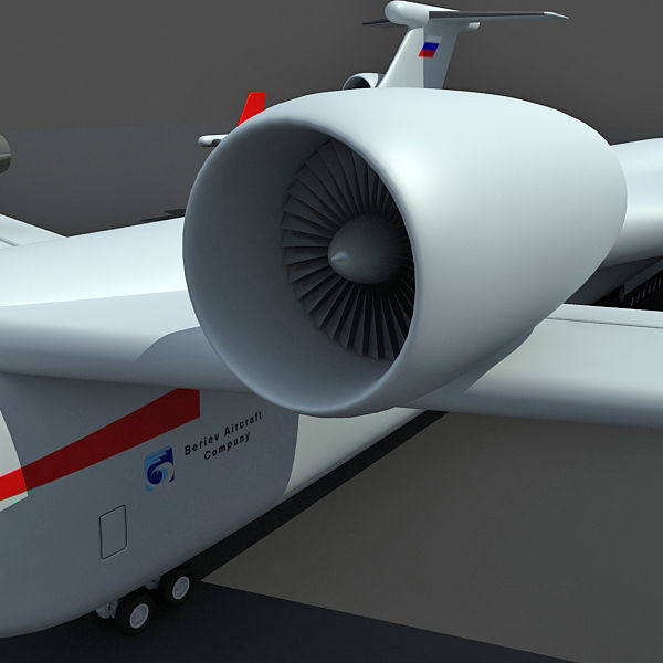 Set of 2 Planes - Antonov and Be-2500 3D model_46