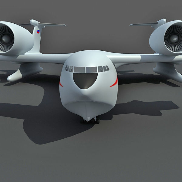 Set of 2 Planes - Antonov and Be-2500 3D model_48