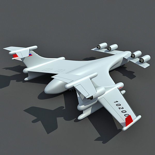 Set of 2 Planes - Antonov and Be-2500 3D model_17