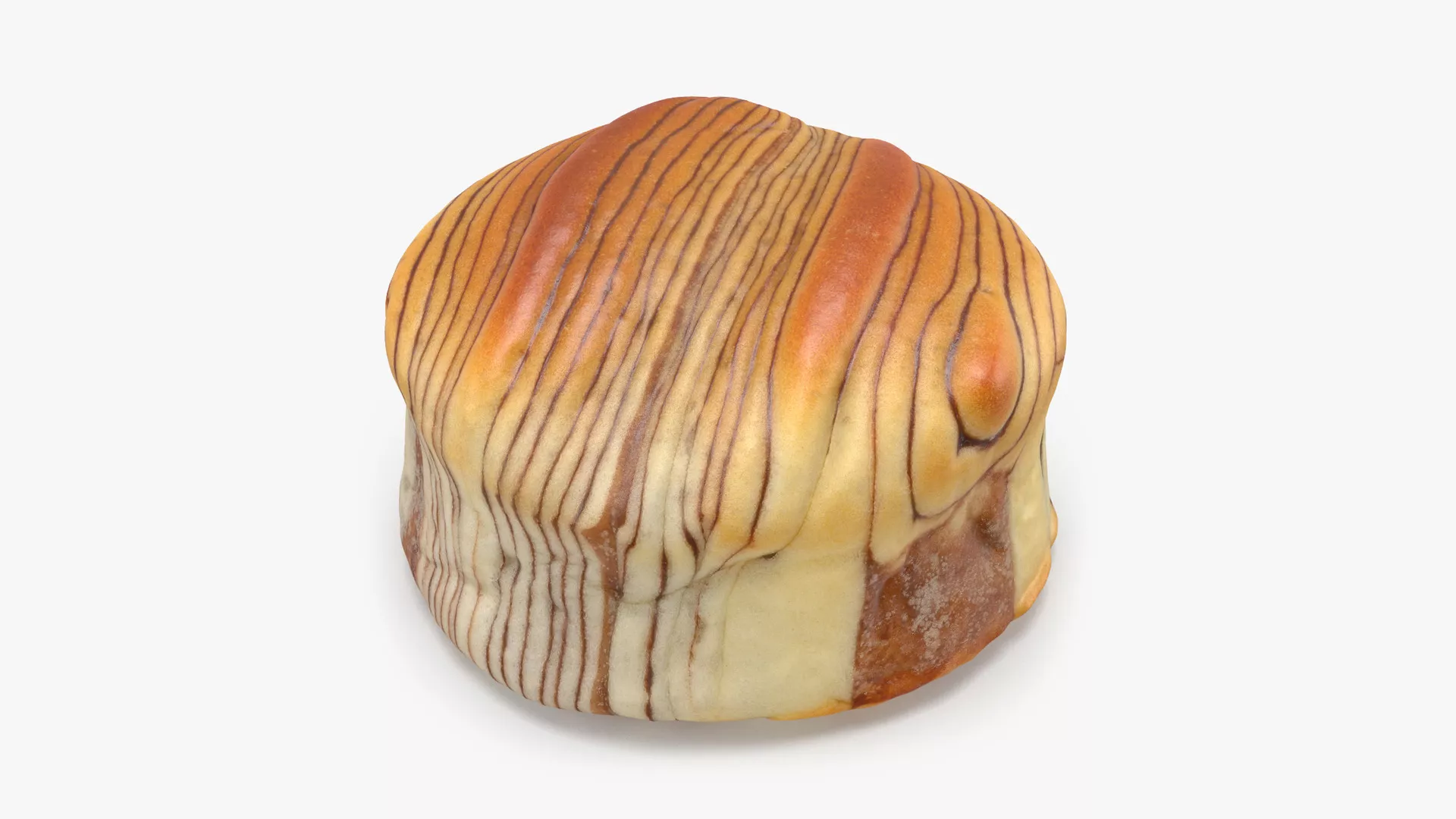 Marbled Chocolate Bun Low-poly 3D model