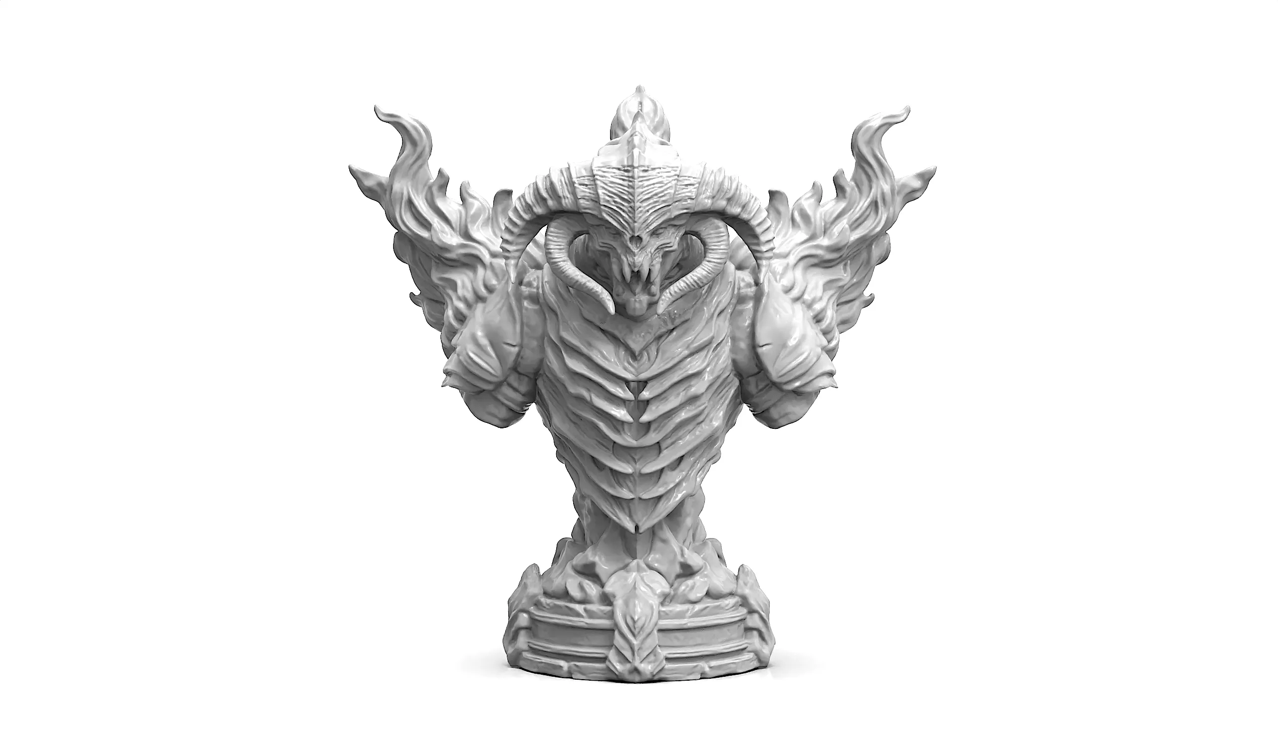 Balrog Dark Fantasy Bust 15 cm Solid STL 3D Print Model 3D print model