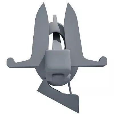 Detailed not textured Anchor 2 3D model_0
