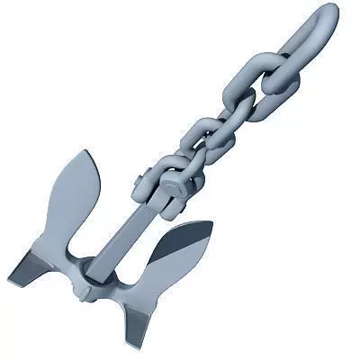 Ship Anchor 3D model_0