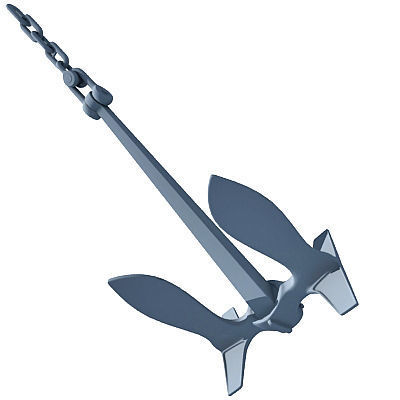 Ship Anchor 3D model_2