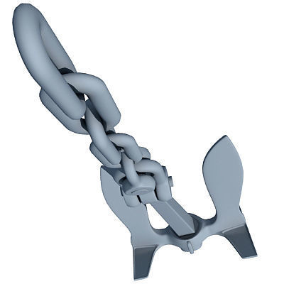 Ship Anchor 3D model_4