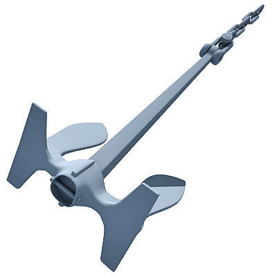 Ship Anchor 3D model_1