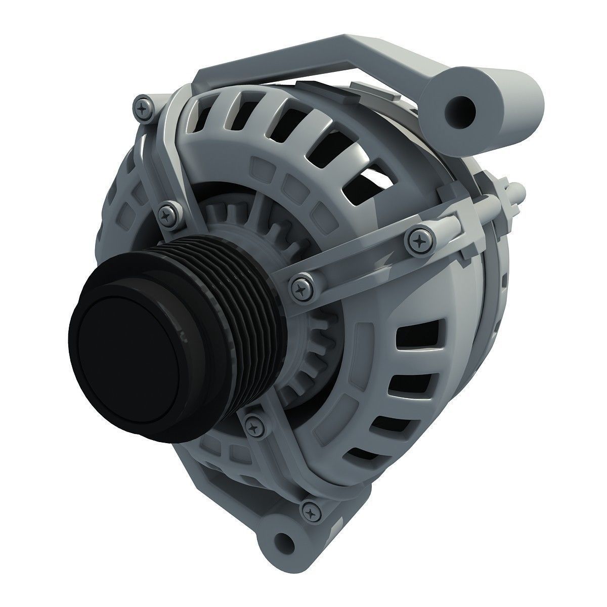 Detailed Alternator 2 3D model_1