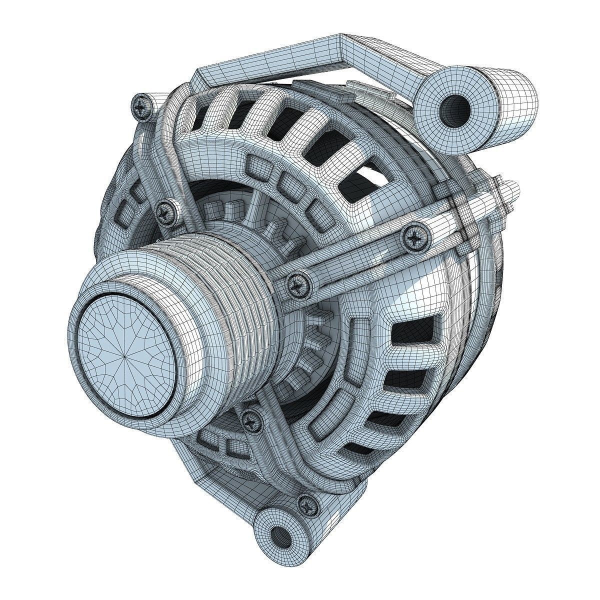Detailed Alternator 2 3D model_2