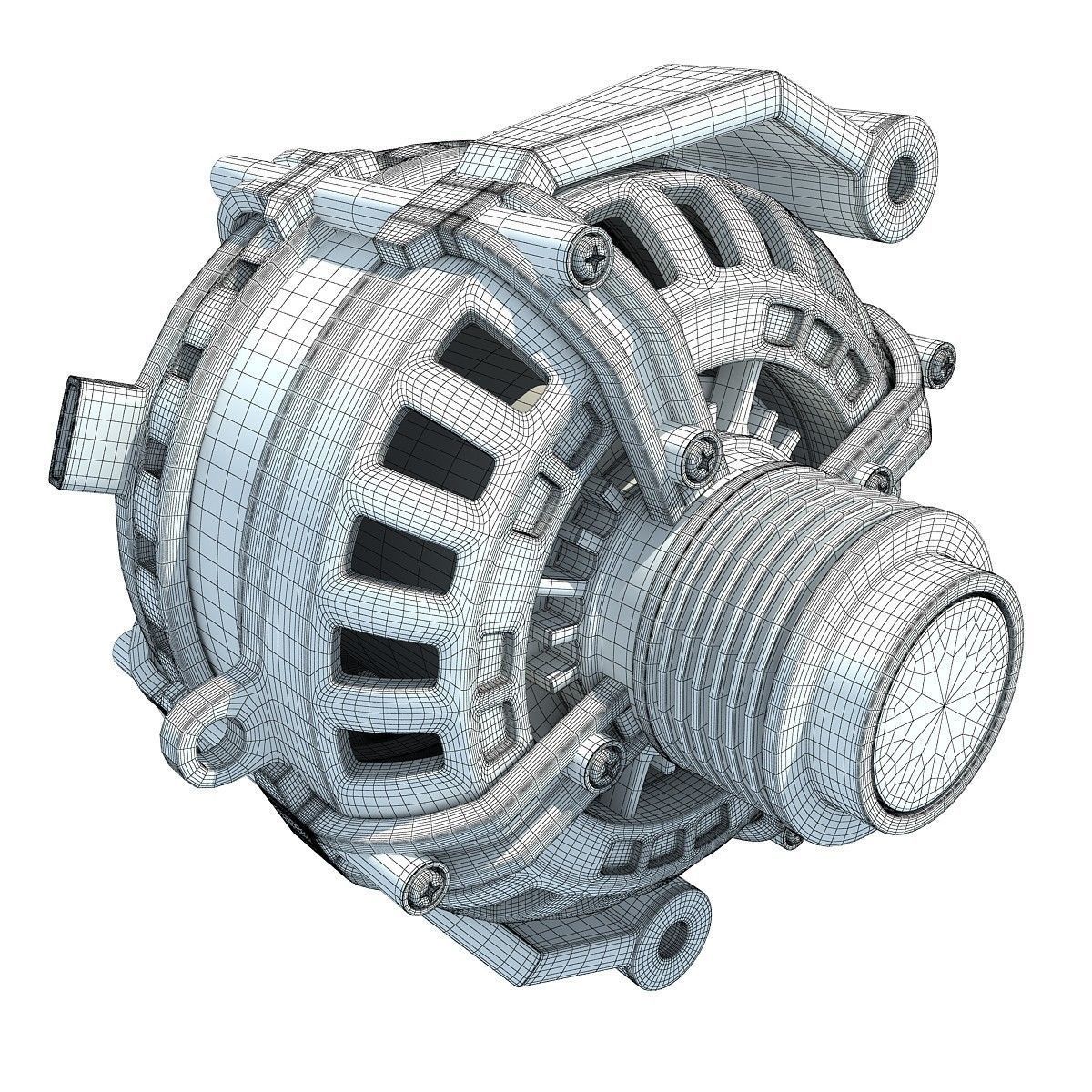 Detailed Alternator 2 3D model_5