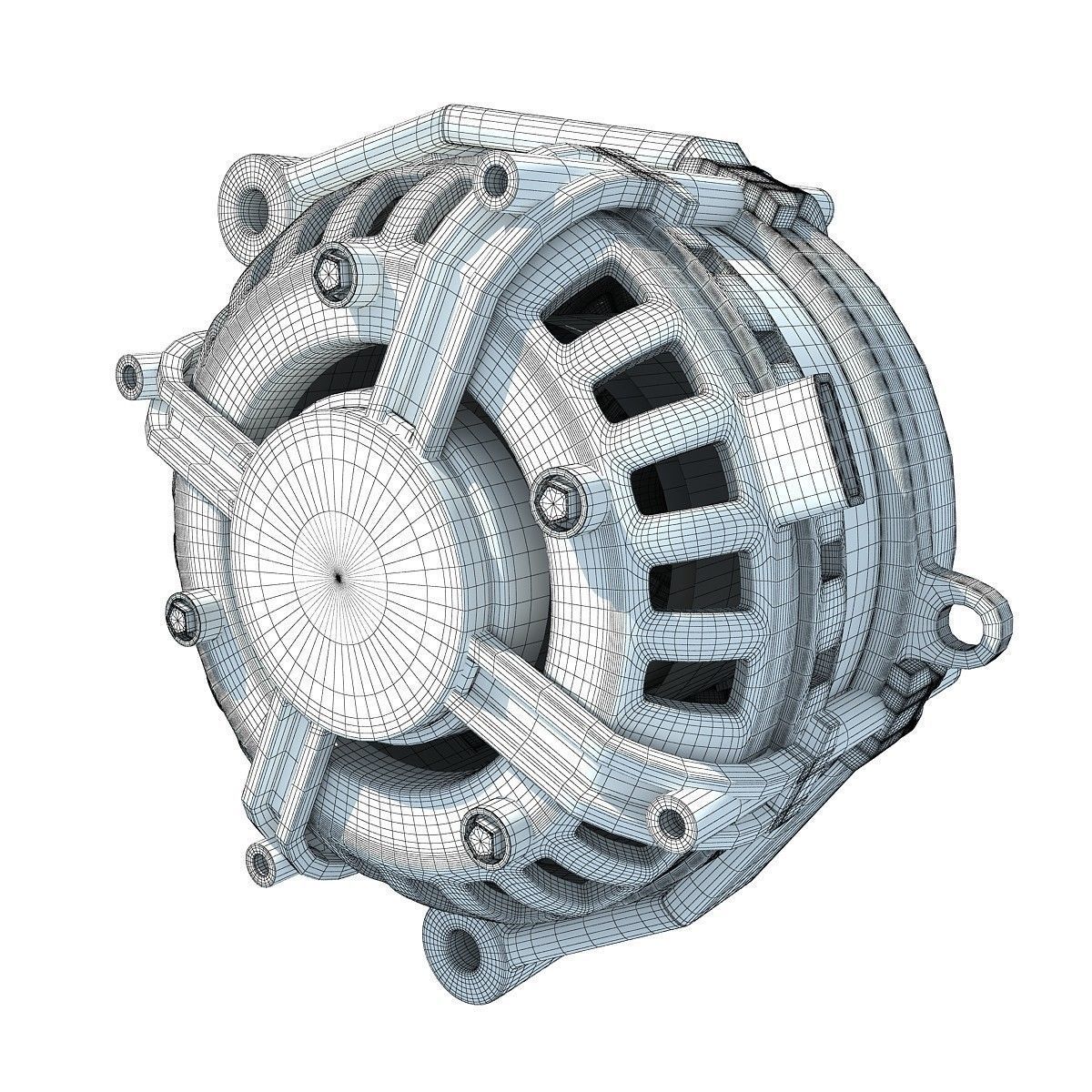 Detailed Alternator 2 3D model_8