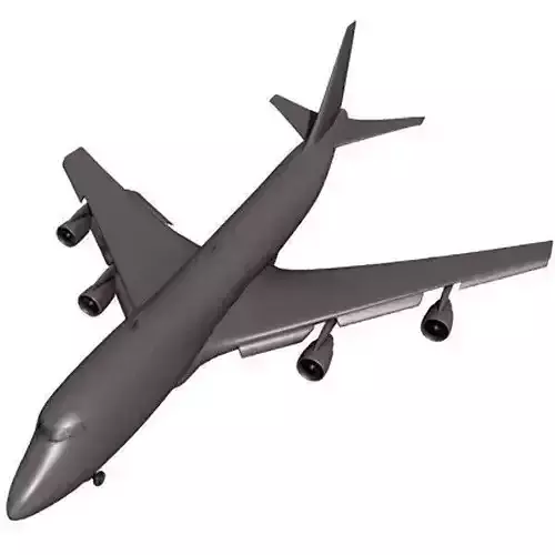 Detailed Dark Airplane