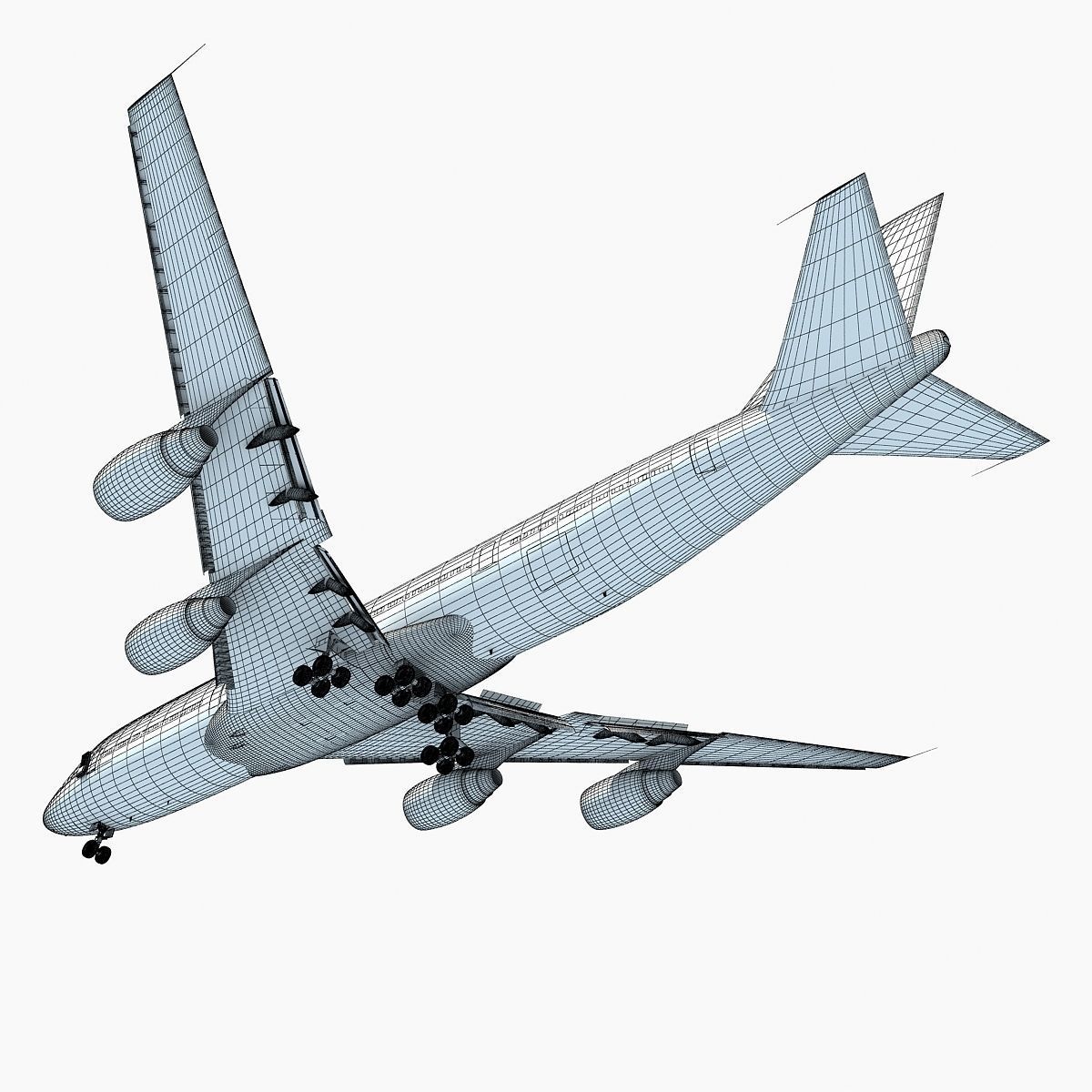 Jet Aircraft Landing Scene 3D model_19