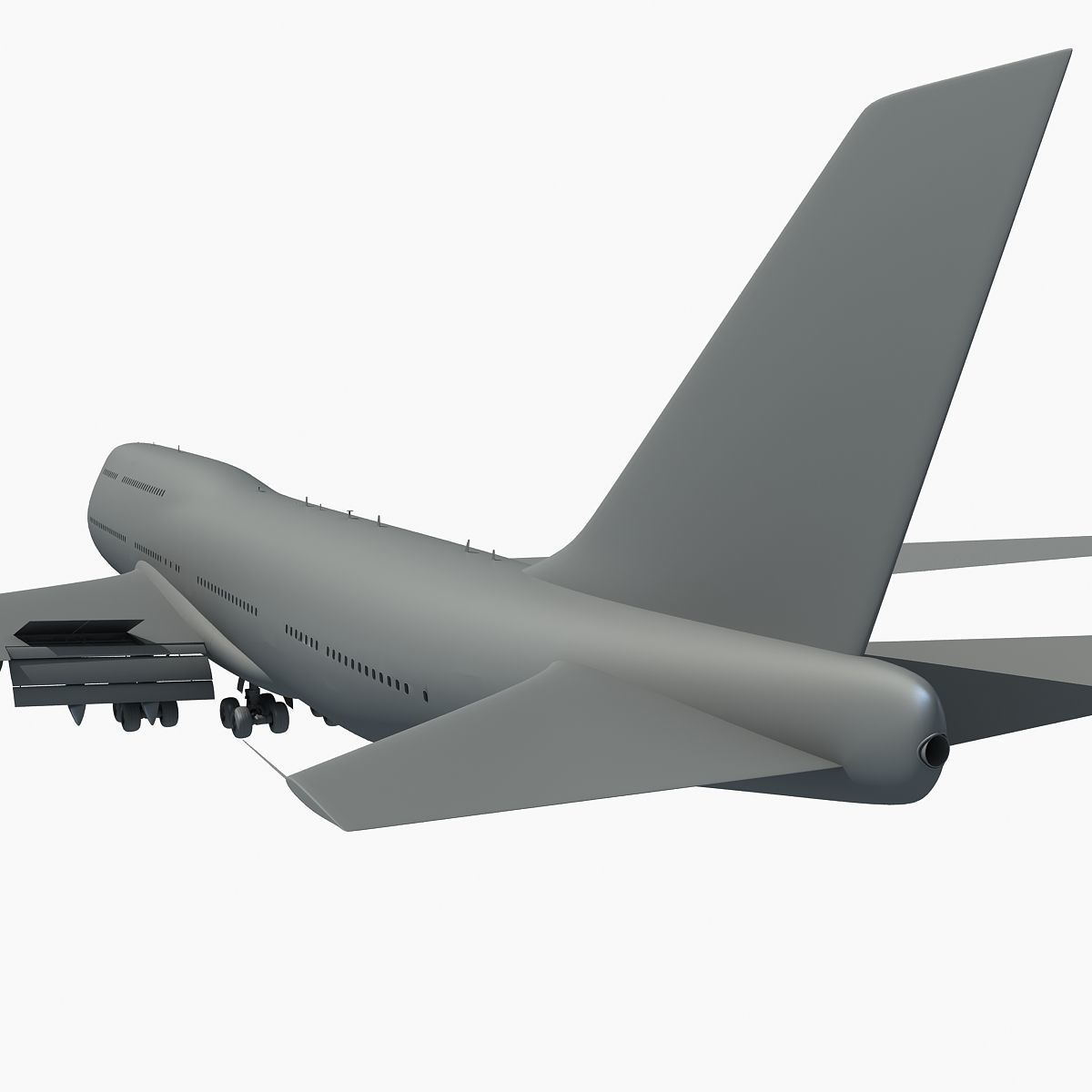 Jet Aircraft Landing Scene 3D model_7
