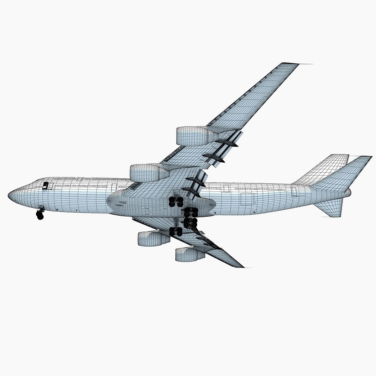 Jet Aircraft Landing Scene 3D model_18
