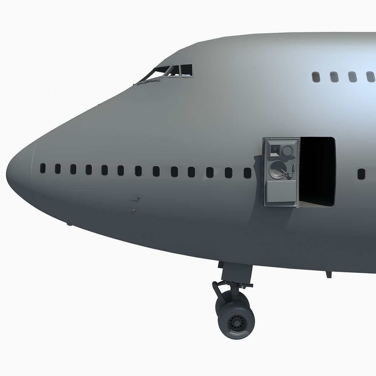 Jet Aircraft Landing Scene 3D model_14