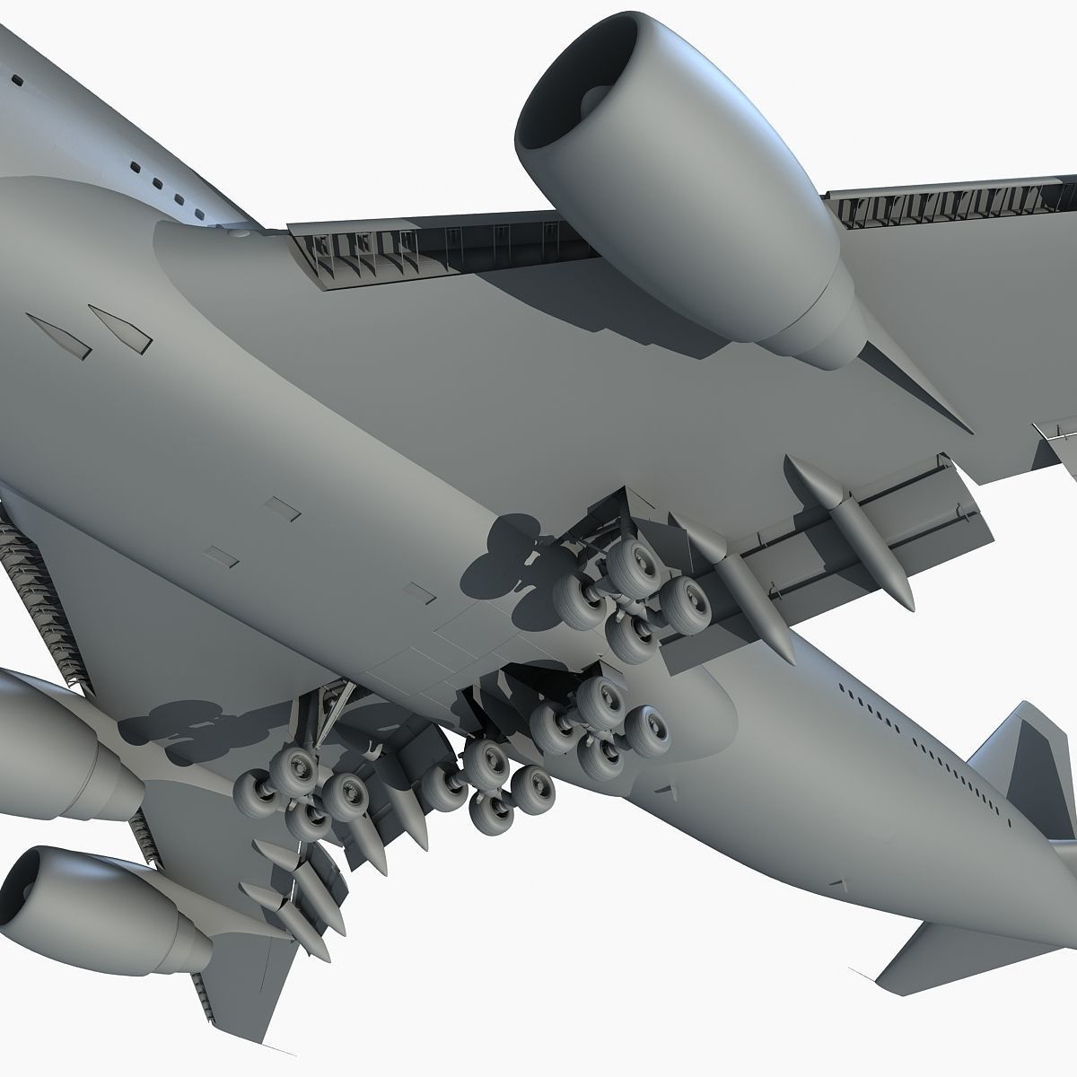 Jet Aircraft Landing Scene 3D model_16