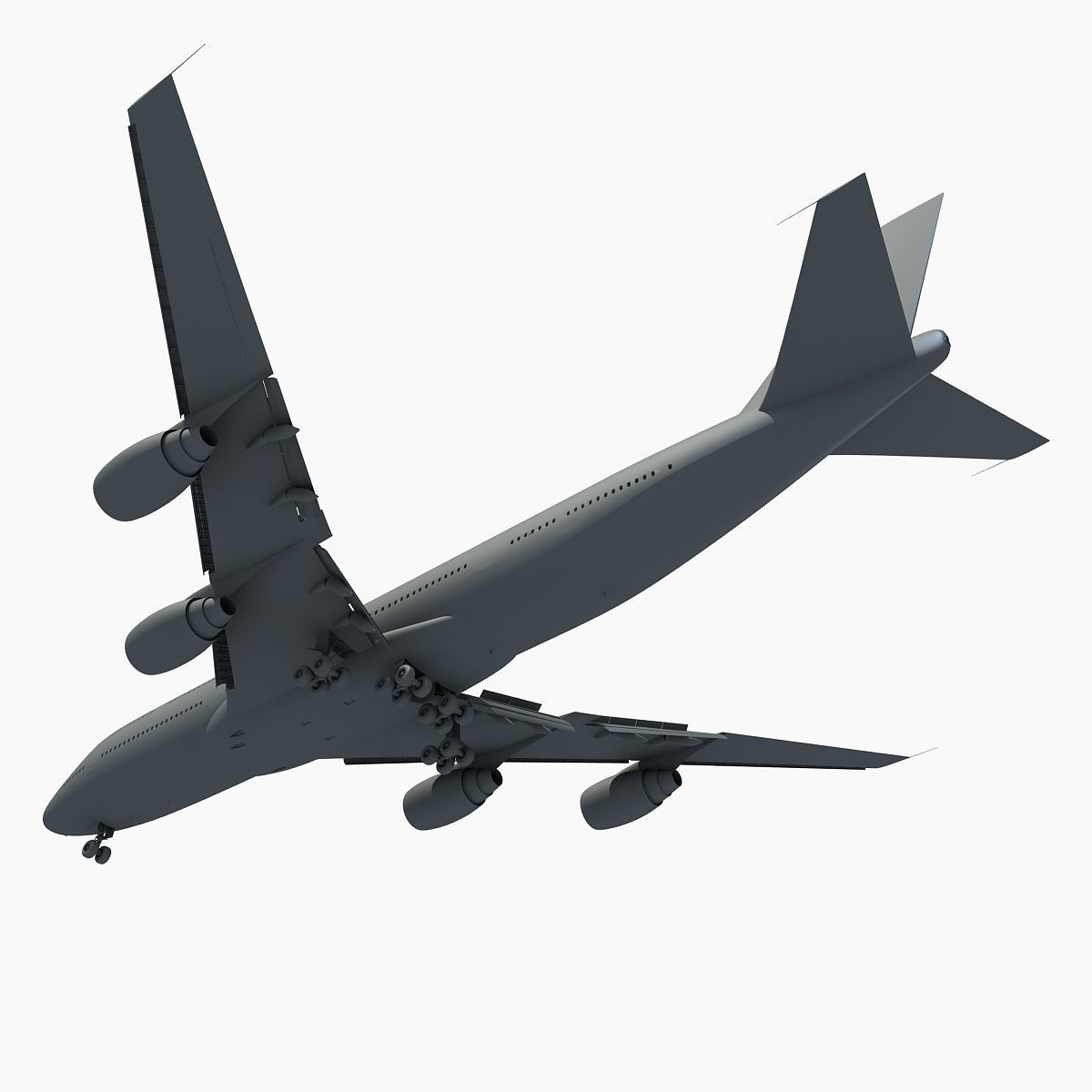 Jet Aircraft Landing Scene 3D model_8