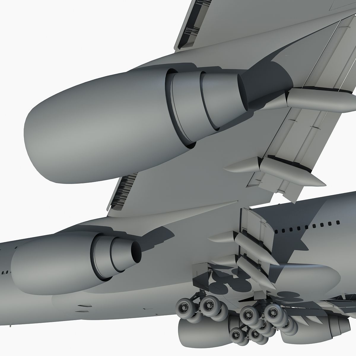 Jet Aircraft Landing Scene 3D model_15