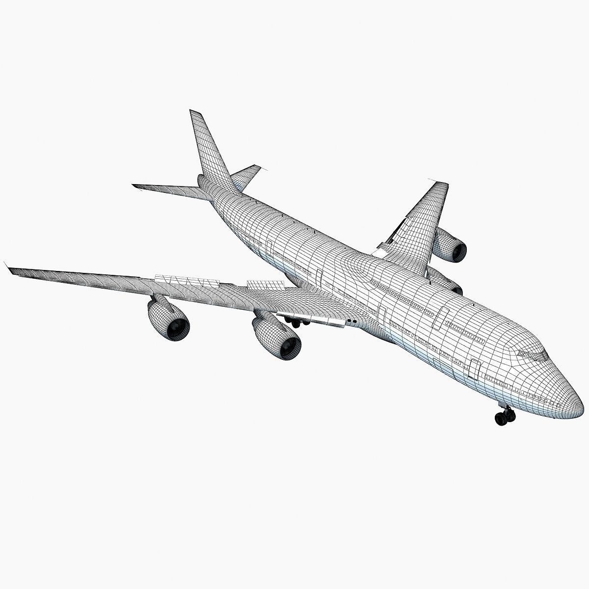 Jet Aircraft Landing Scene 3D model_21