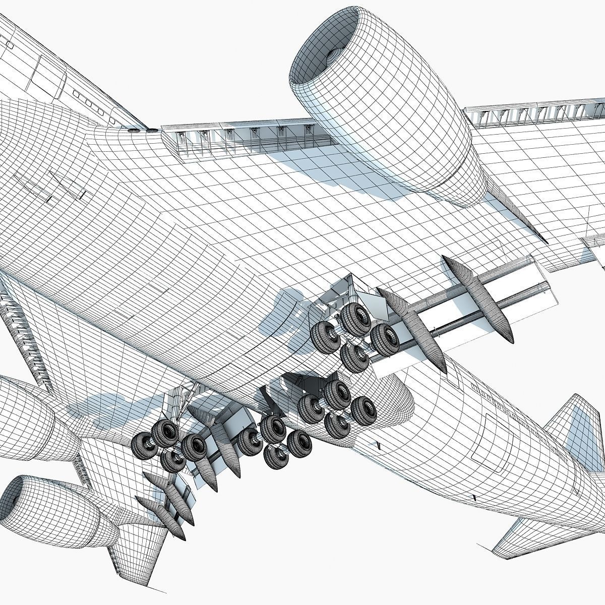 Jet Aircraft Landing Scene 3D model_17