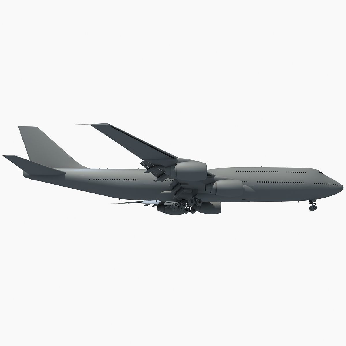 Jet Aircraft Landing Scene 3D model_2