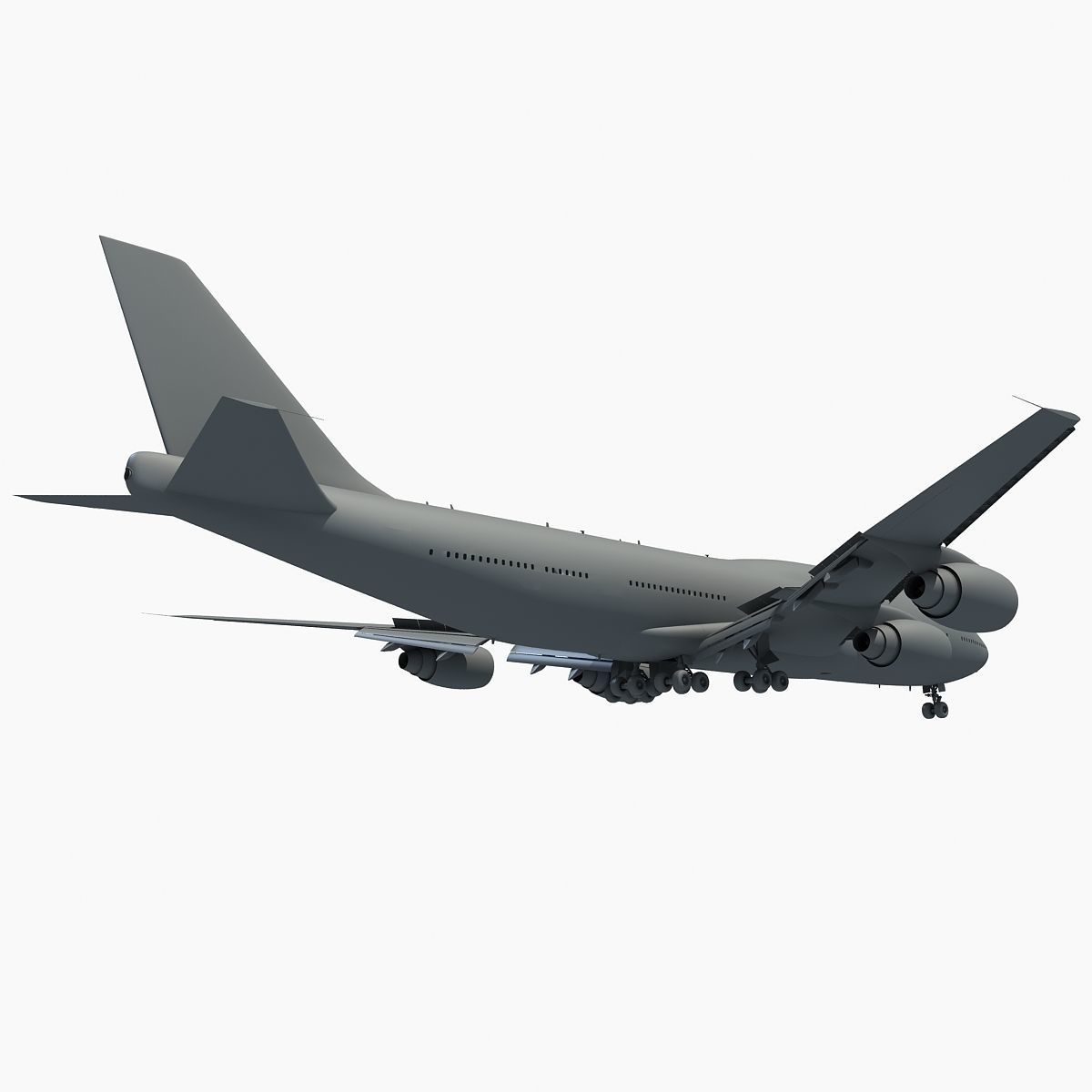 Jet Aircraft Landing Scene 3D model_6