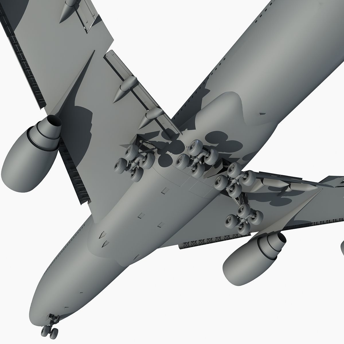 Jet Aircraft Landing Scene 3D model_9