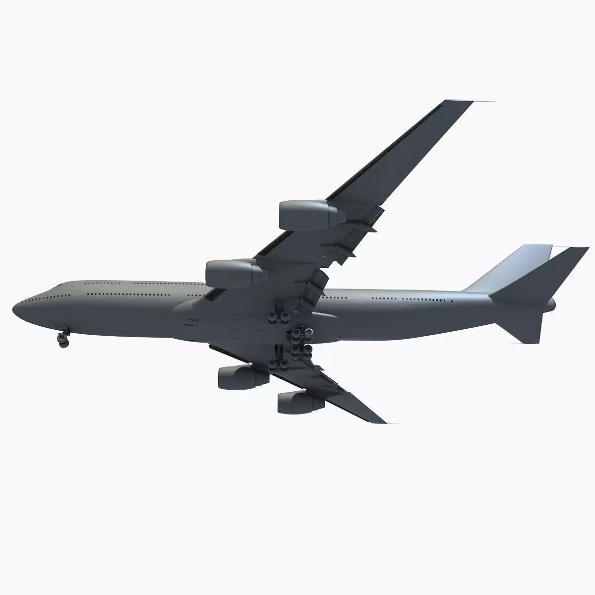 Jet Aircraft Landing Scene 3D model_0